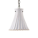 Currey & Company 9901 Jazz Pendant in Satin Black/White Crackle 5