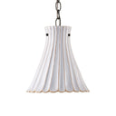 Currey & Company 9901 Jazz Pendant in Satin Black/White Crackle - Crescent Harbor