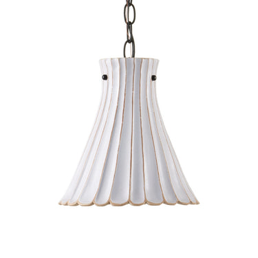 Currey & Company 9901 Jazz Pendant in Satin Black/White Crackle - Crescent Harbor
