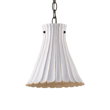 Currey & Company 9901 Jazz Pendant in Satin Black/White Crackle - Crescent Harbor