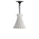 Currey & Company 9901 Jazz Pendant in Satin Black/White Crackle 7