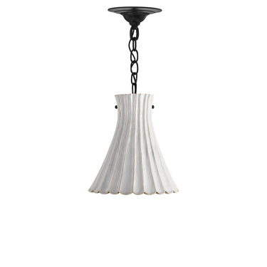 Currey & Company 9901 Jazz Pendant in Satin Black/White Crackle 7