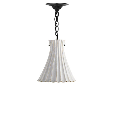 Currey & Company 9901 Jazz Pendant in Satin Black/White Crackle - Crescent Harbor
