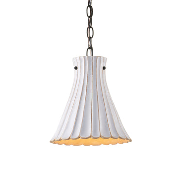 Currey & Company 9901 Jazz Pendant in Satin Black/White Crackle 1