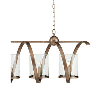 Currey & Company 9915 Maximus 5 Light Chandelier in Pyrite Bronze 2