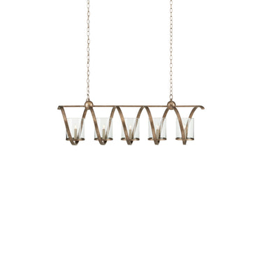 Currey & Company 9915 Maximus 5 Light Chandelier in Pyrite Bronze 1