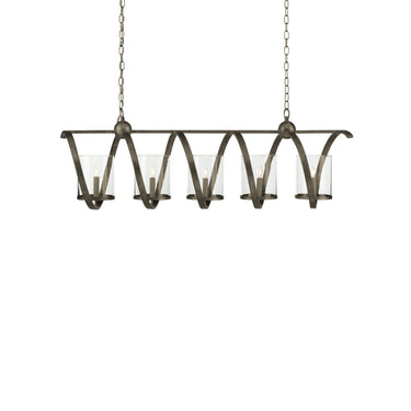 Currey & Company 9915 Maximus 5 Light Chandelier in Pyrite Bronze - Crescent Harbor