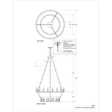 Currey & Company 9935 Toulouse 30-Light Chandelier in Blacksmith 4