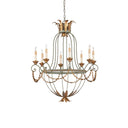 Currey & Company 9948 Elegance 8 Light Chandelier in Etruscan/Gold Leaf 3