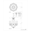 Currey & Company 9948 Elegance 8 Light Chandelier in Etruscan/Gold Leaf 8