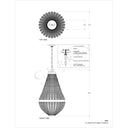Currey & Company 9966 Platea 3 Light Chandelier in Contemporary Silver Leaf/Seaglass 5