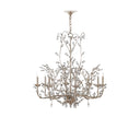 Currey & Company 997 Crystal Bud 8 Light Chandelier in Silver Granello - Crescent Harbor