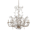 Currey & Company 997 Crystal Bud 8 Light Chandelier in Silver Granello 1