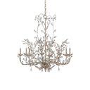 Currey & Company 997 Crystal Bud 8 Light Chandelier in Silver Granello - Crescent Harbor
