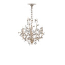 Currey & Company 9974 Crystal Bud Silver Small Chandelier in Silver Granello 5