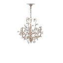 Currey & Company 9974 Crystal Bud Silver Small Chandelier in Silver Granello - Crescent Harbor