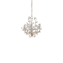 Currey & Company 9974 Crystal Bud Silver Small Chandelier in Silver Granello 1