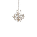 Currey & Company 9974 Crystal Bud Silver Small Chandelier in Silver Granello - Crescent Harbor