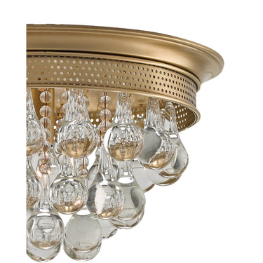 Currey & Company 9999-0002 Worthing Flush Mount in Antique Brass - Crescent Harbor