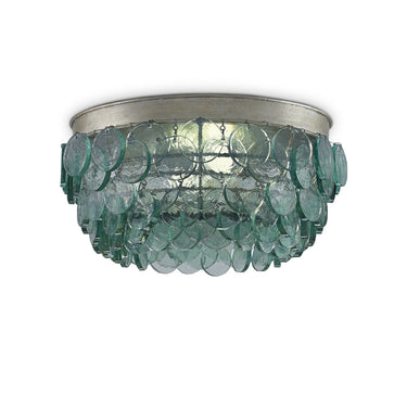 Currey & Company 9999-0013 Braithwell Flush Mount in Silver Leaf 1