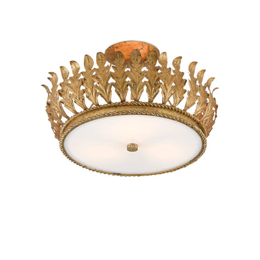 Currey & Company 9999-0024 Biddulph Semi-Flush in Gold Leaf 3