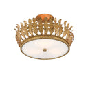 Currey & Company 9999-0024 Biddulph Semi-Flush in Gold Leaf - Crescent Harbor
