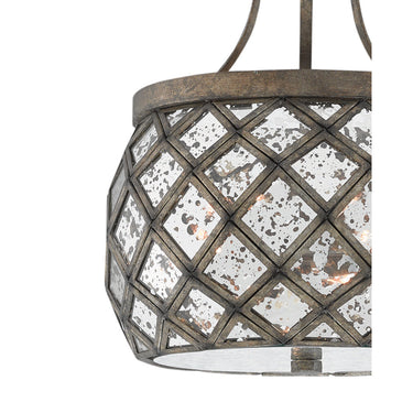 Currey & Company 9999-0029 Buckminster Semi-Flush in Pyrite Bronze/Raj Mirror - Crescent Harbor
