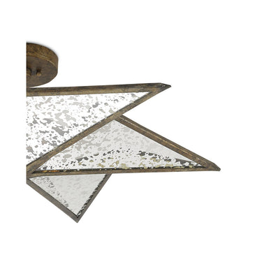 Currey & Company 9999-0031 Stargazer Semi-Flush in Pyrite Bronze/Raj Mirror - Crescent Harbor
