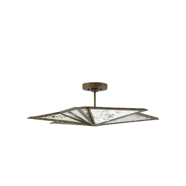 Currey & Company 9999-0031 Stargazer Semi-Flush in Pyrite Bronze/Raj Mirror 3