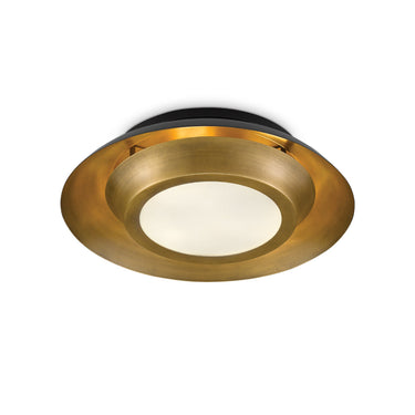 Currey & Company 9999-0045 Metaphor Flush Mount in Painted Antique Brass/Painted Black 3