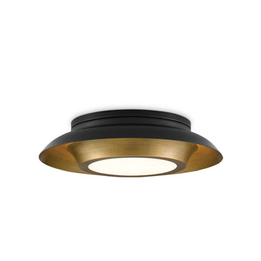Currey & Company 9999-0045 Metaphor Flush Mount in Painted Antique Brass/Painted Black - Crescent Harbor