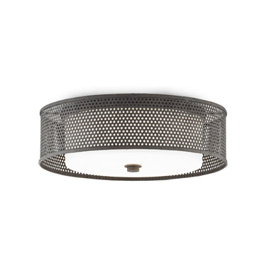 Currey & Company 9999-0048 Notte Flush Mount in Mole Black - Crescent Harbor