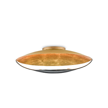 Currey & Company 9999-0049 Pinders Flush Mount in Contemporary Gold Leaf/French Black - Crescent Harbor