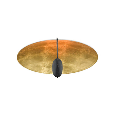 Currey & Company 9999-0049 Pinders Flush Mount in Contemporary Gold Leaf/French Black - Crescent Harbor