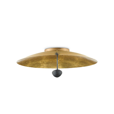 Currey & Company 9999-0049 Pinders Flush Mount in Contemporary Gold Leaf/French Black - Crescent Harbor