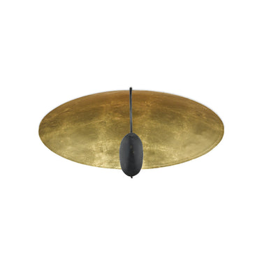 Currey & Company 9999-0049 Pinders Flush Mount in Contemporary Gold Leaf/French Black - Crescent Harbor