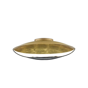 Currey & Company 9999-0049 Pinders Flush Mount in Contemporary Gold Leaf/French Black - Crescent Harbor