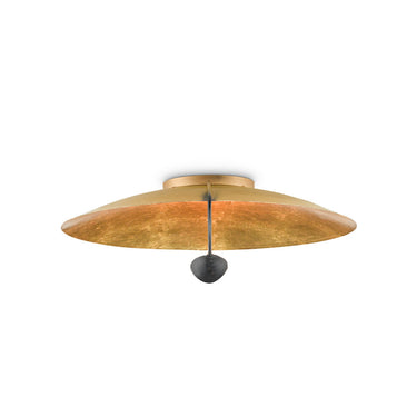 Currey & Company 9999-0049 Pinders Flush Mount in Contemporary Gold Leaf/French Black - Crescent Harbor