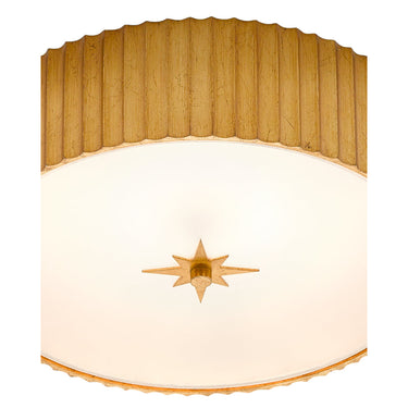 Currey & Company 9999-0053 Caravel Flush Mount in Gold Leaf/Frosted Glass 2