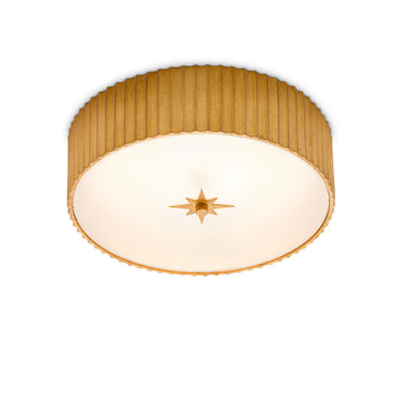 Currey & Company 9999-0053 Caravel Flush Mount in Gold Leaf/Frosted Glass 3