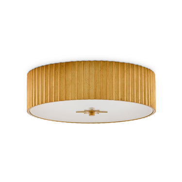 Currey & Company 9999-0053 Caravel Flush Mount in Gold Leaf/Frosted Glass 4