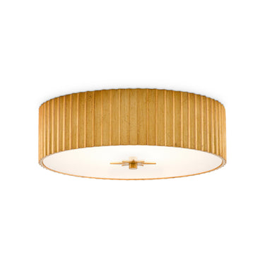 Currey & Company 9999-0053 Caravel Flush Mount in Gold Leaf/Frosted Glass 1
