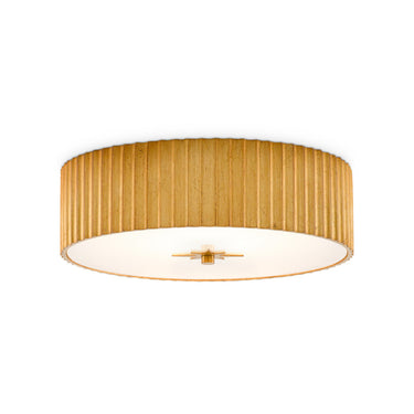 Currey & Company 9999-0053 Caravel Flush Mount in Gold Leaf/Frosted Glass - Crescent Harbor