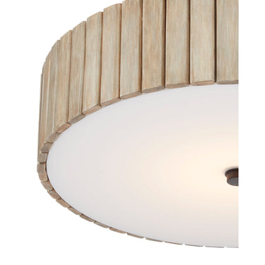 Currey & Company 9999-0058 Tetterby 1 Light Semi-Flush in Black/Natural 2