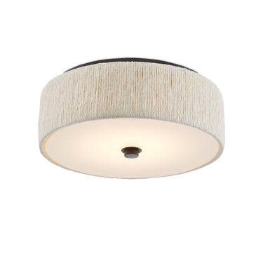 Currey & Company 9999-0062 Tyrone 1 Light Flush Mount in Natural/Black 3
