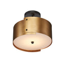 Currey & Company 9999-0063 Ritsu 1 Light Semi-Flush in Antique Brass/Black 3