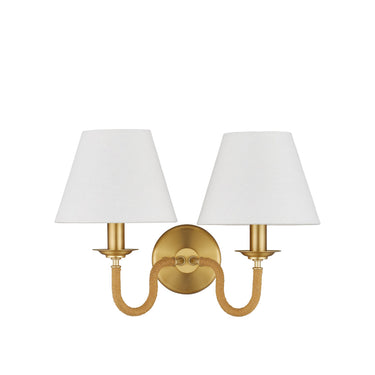Currey & Company Adala Brass 2-Light Wall Sconce 3