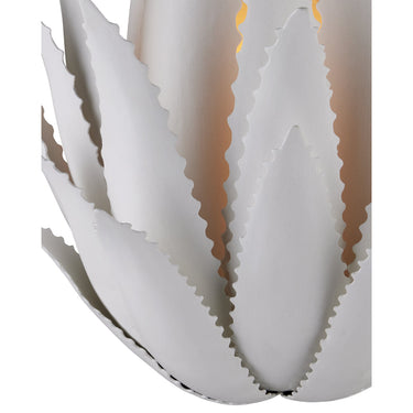 Currey & Company Agave 1-Light White Wall Sconce 1