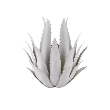 Currey & Company Agave 1-Light White Wall Sconce 3