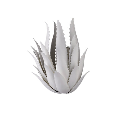 Currey & Company Agave 1-Light White Wall Sconce 4